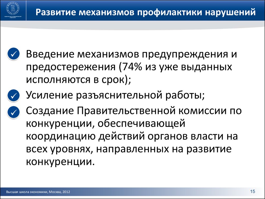 Развитие антимонопольного законодательства