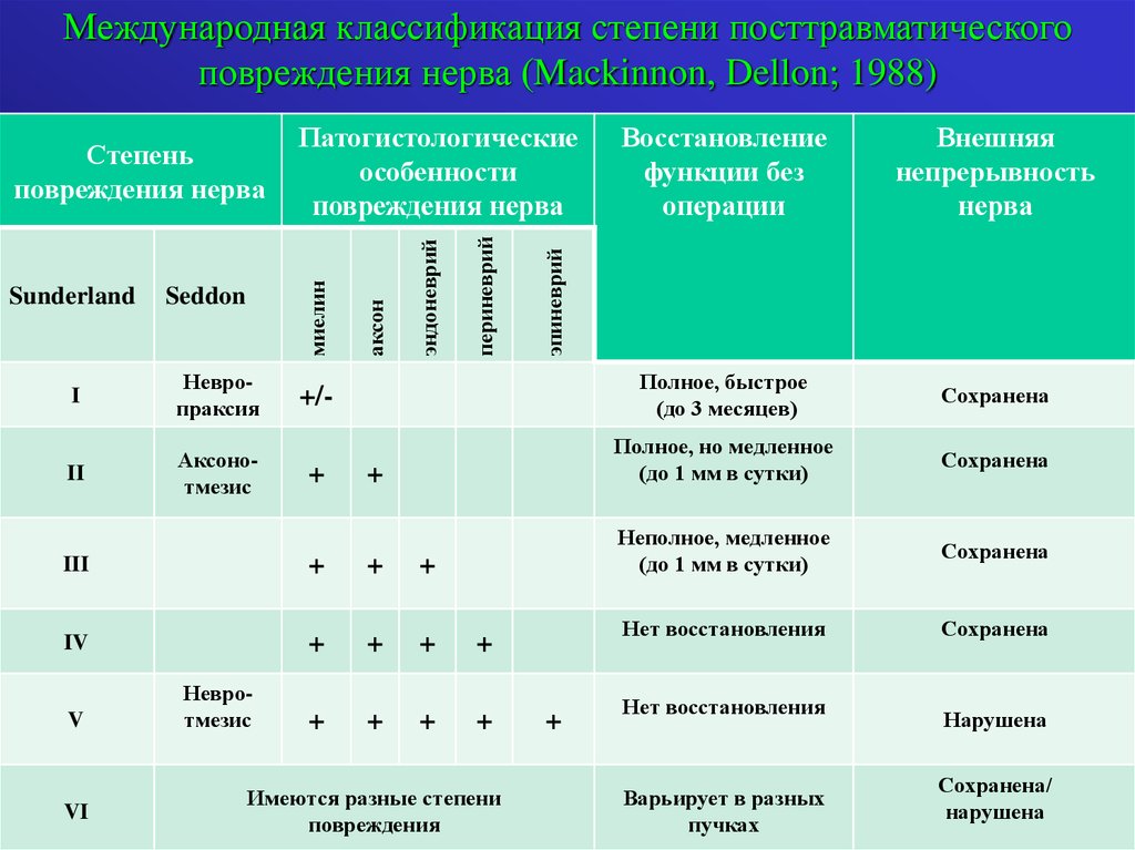 Степени ранения. Степени повреждения нерва. Классификация повреждения нервов. Классификация повреждений периферических нервов. Степень повреждения степень повреждения.