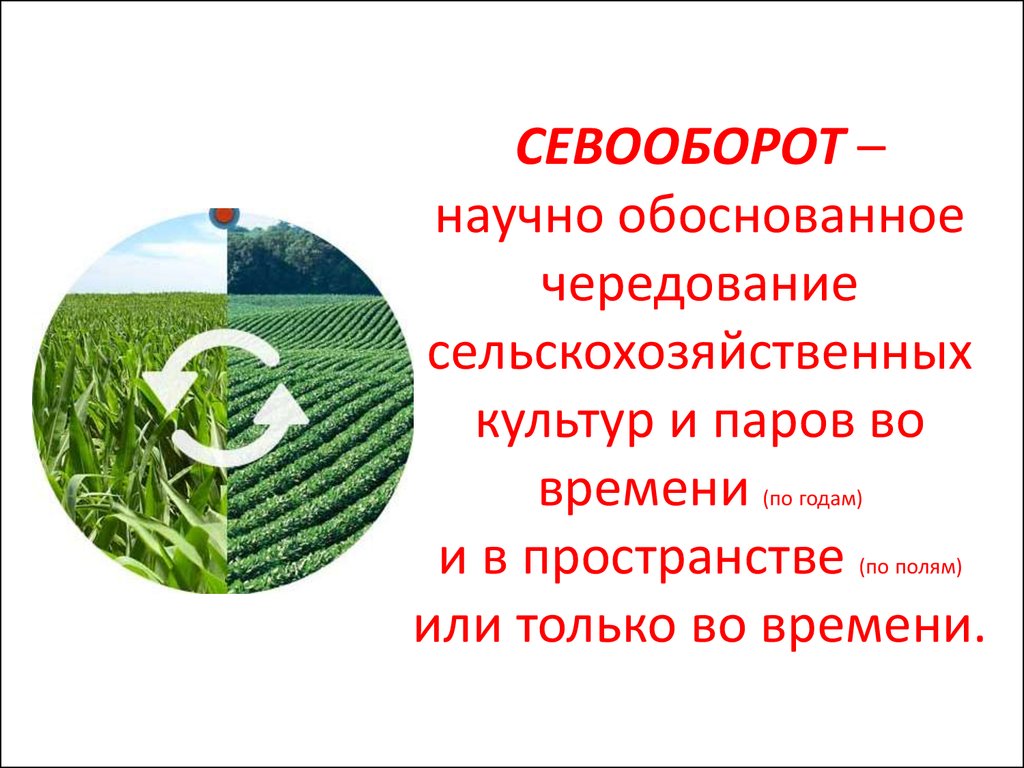 Реализация схем севооборотов