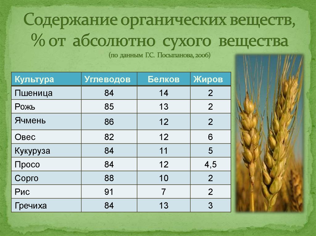 Состав белков пшеницы