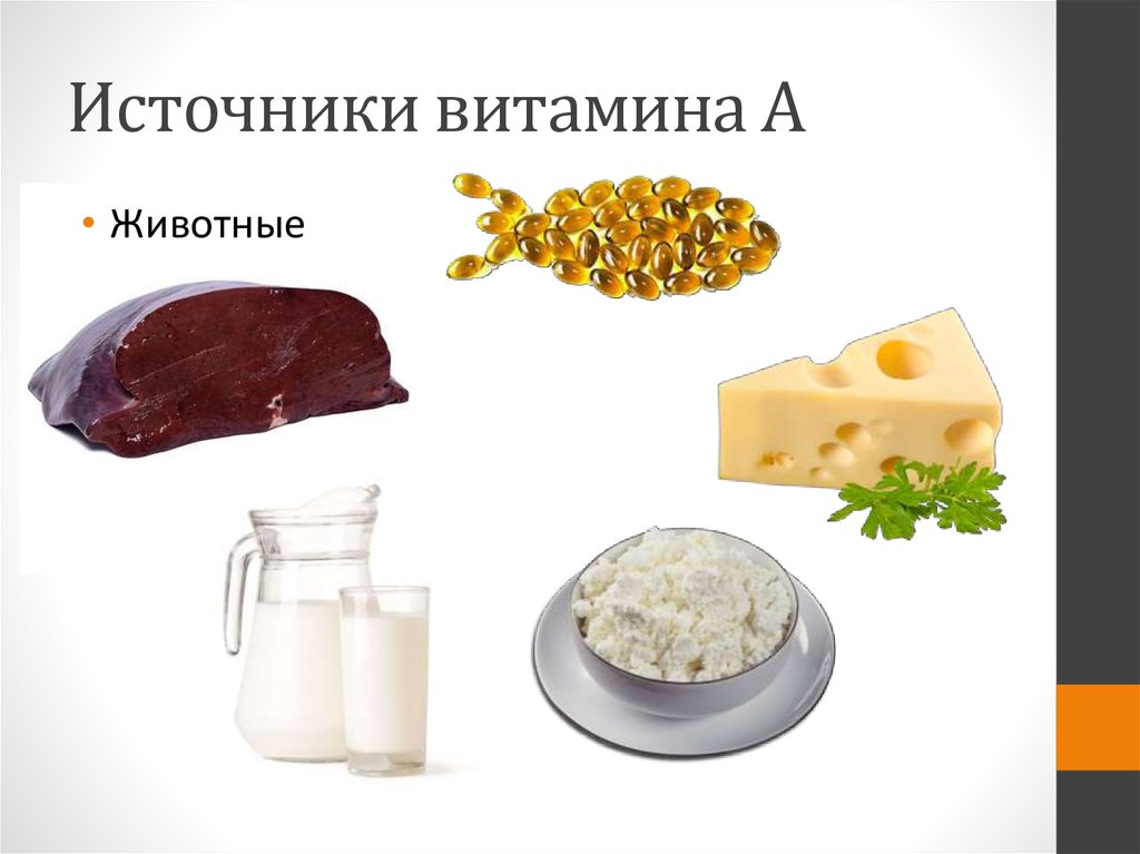 Источники витамина а