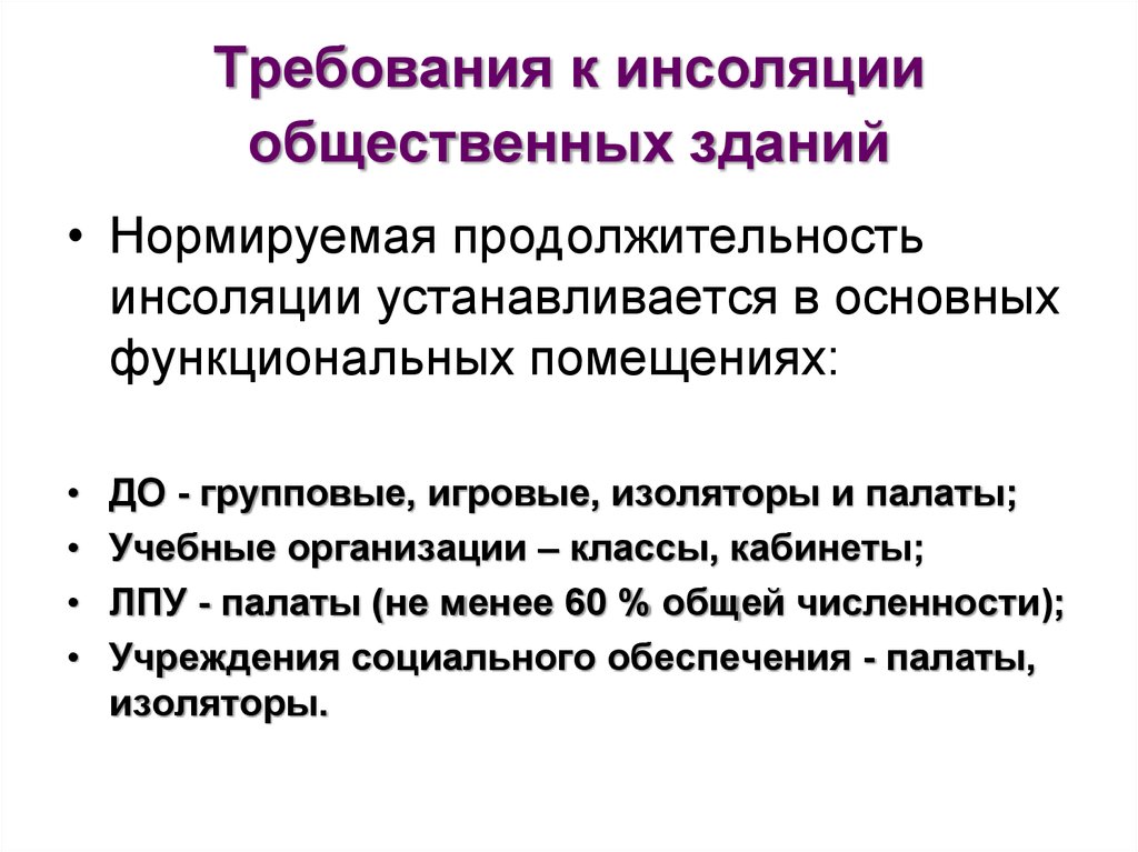 Гигиенические требования к общественным помещениям. Требования к инсоляции. Требования к инсоляции общественных зданий. Гигиенические требования к инсоляции жилых помещений. Инсоляция помещений гигиена.