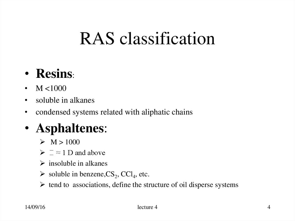 RAS classification