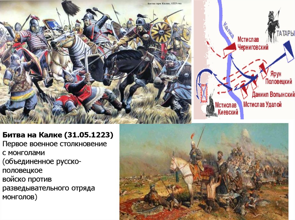 Когда была битва на реке калке. Битва при Калке (31 мая 1223 г.). 1223 Год битва на Калке. Битва при Калке 1223 на карте.
