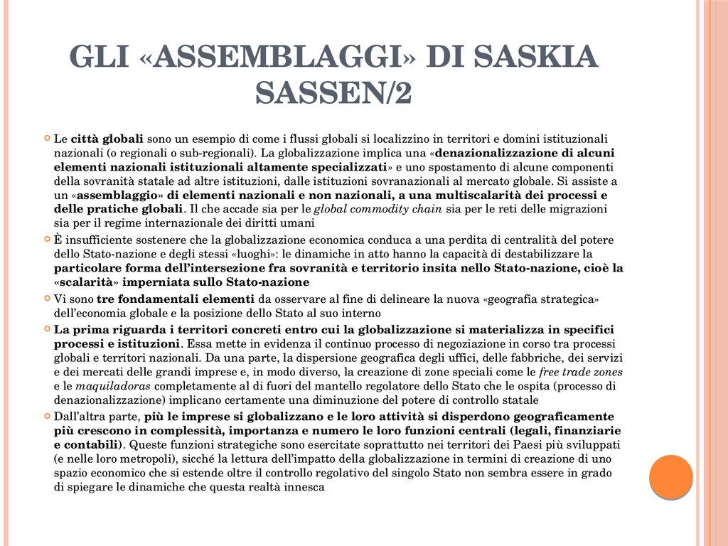 GLI «ASSEMBLAGGI» DI SASKIA SASSEN/2