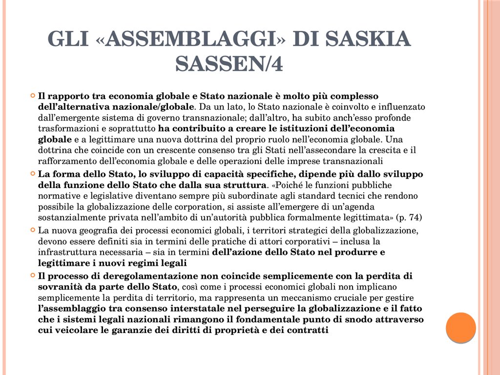 GLI «ASSEMBLAGGI» DI SASKIA SASSEN/4