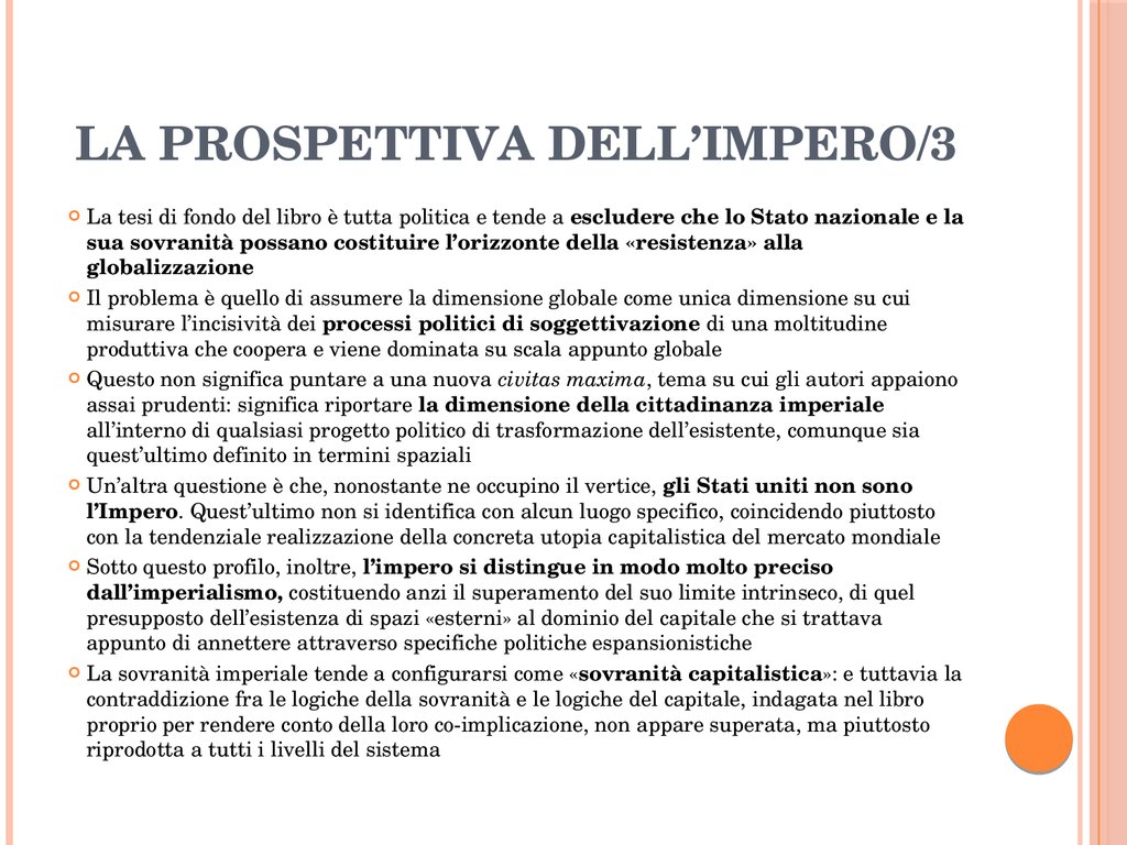 LA PROSPETTIVA DELL’IMPERO/3