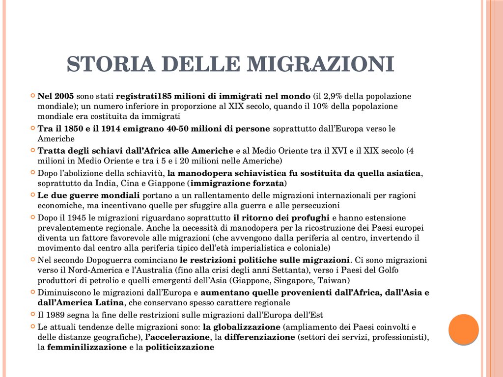 Storia delle migrazioni