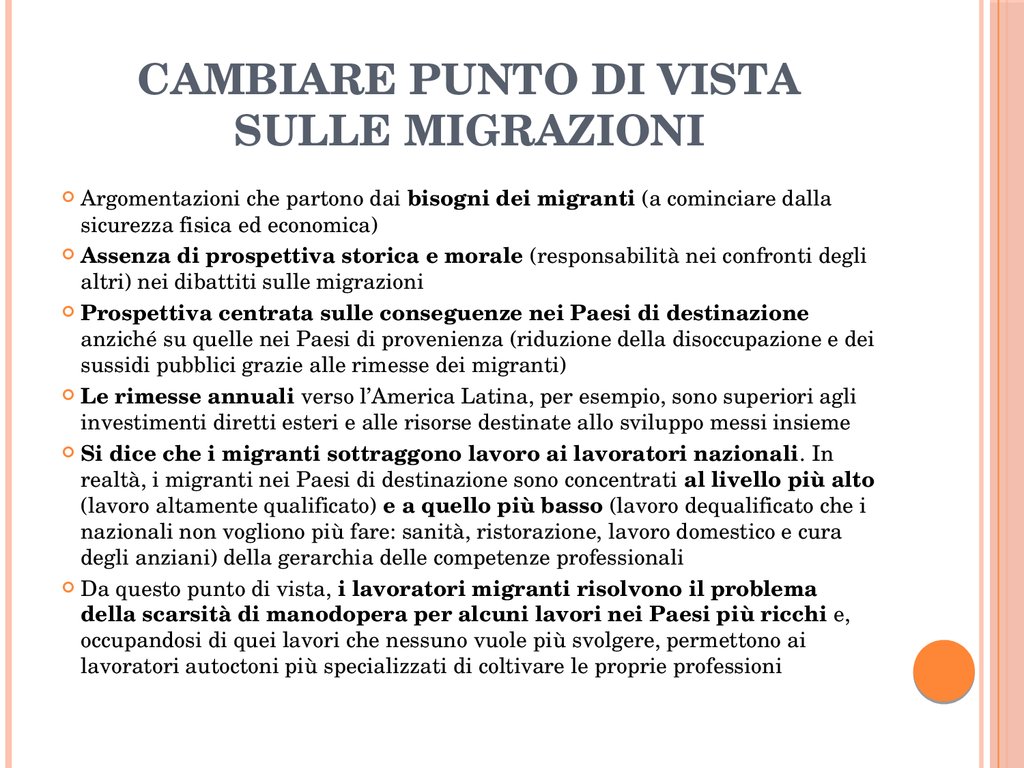 Cambiare punto di vista sulle migrazioni