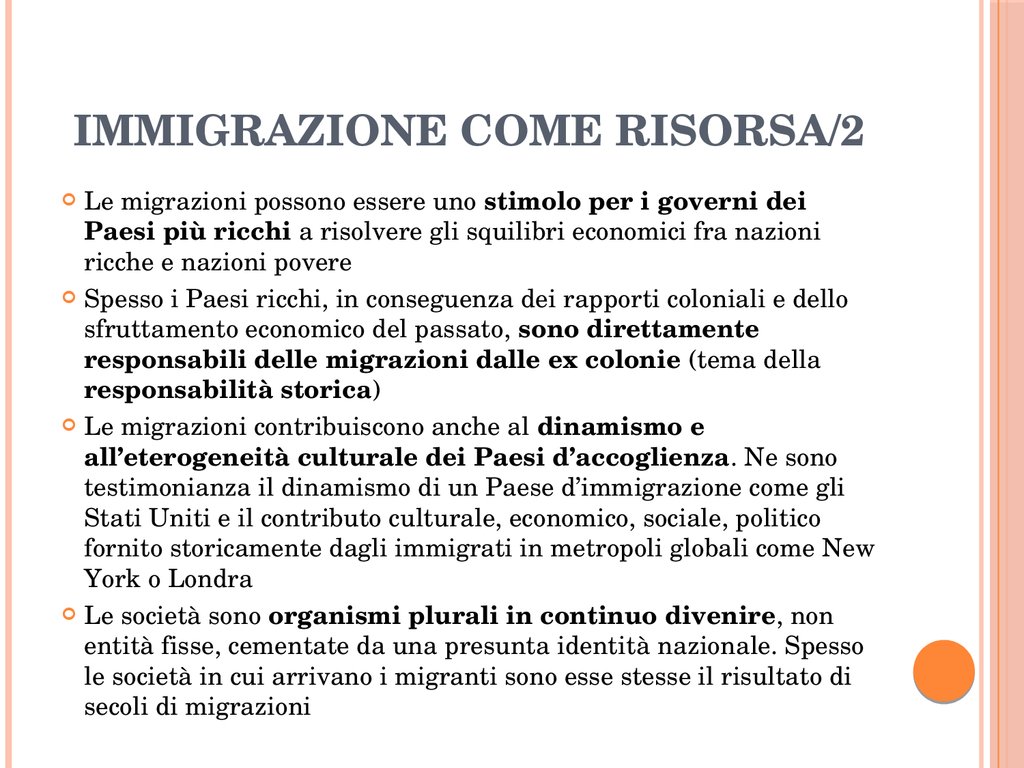 Immigrazione come risorsa/2