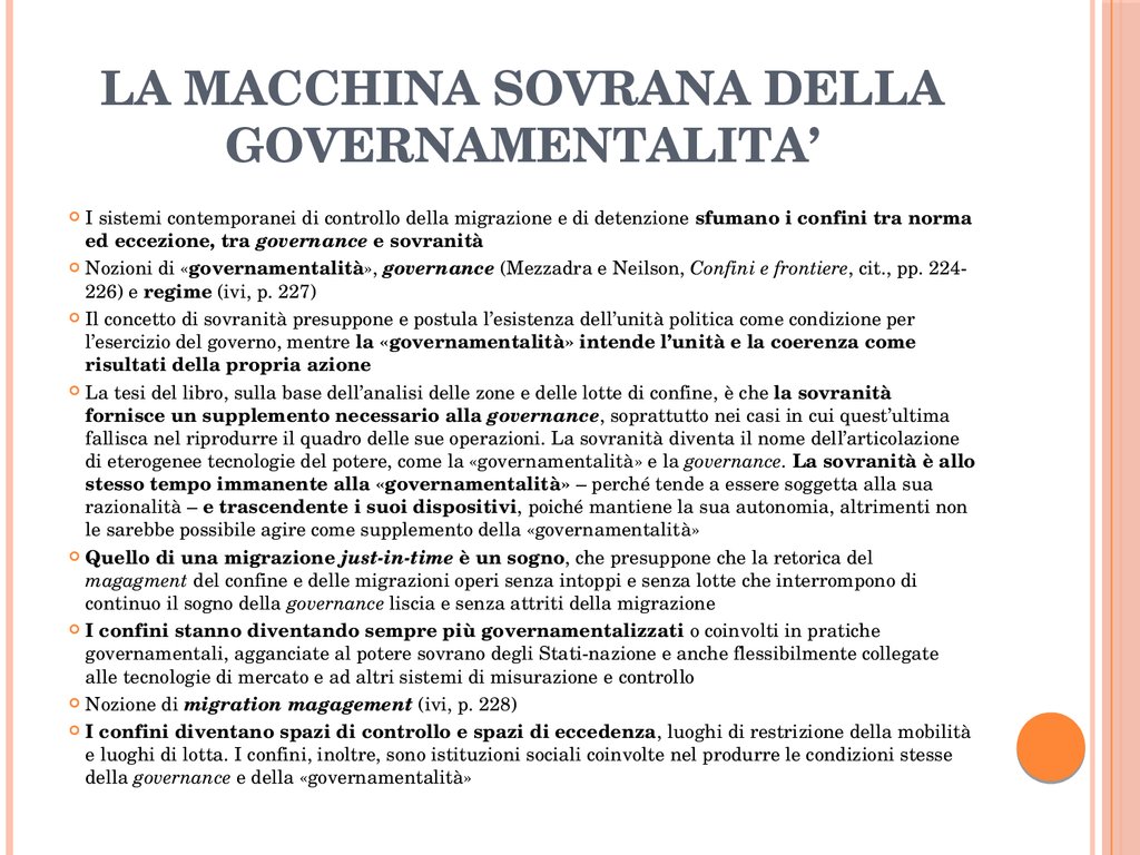 La macchina sovrana della governamentalita’