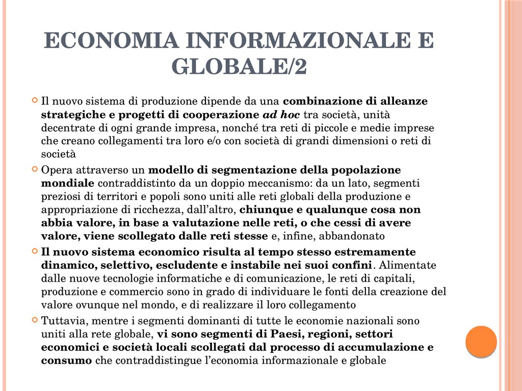 Economia informazionale e globale/2