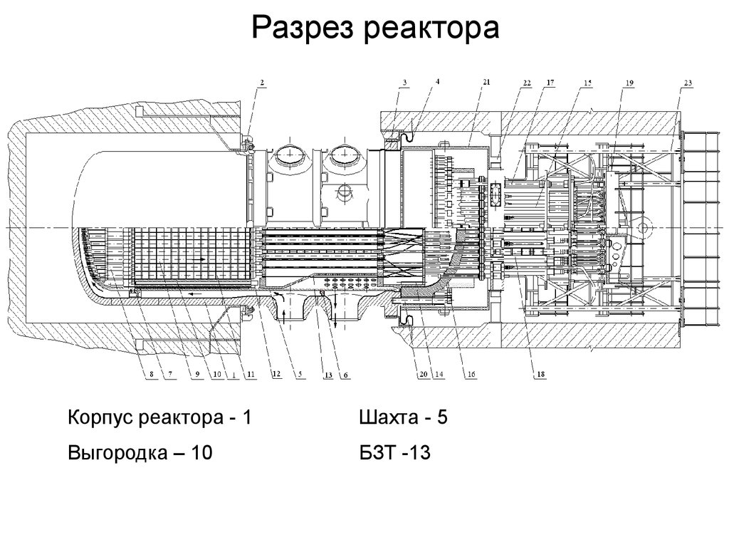 Чертеж ядерного реактора