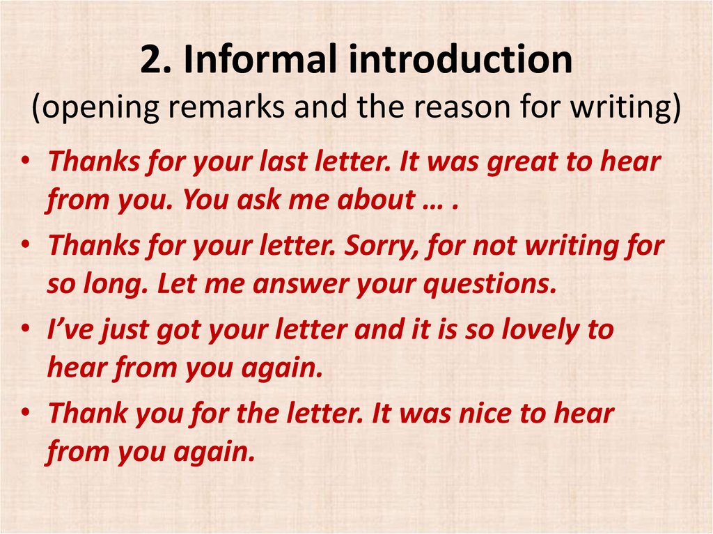 writing-informal-letters