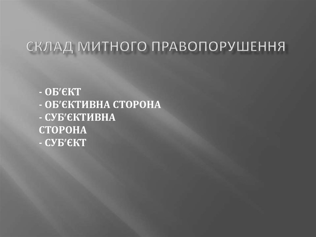 Склад митного правопорушення