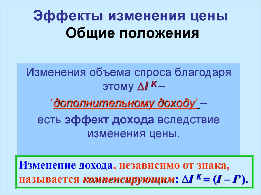 Вследствие смены. Общий эффект изменения цены. Способы изменения цены. Изменение цен. Общего изменения стоимости.