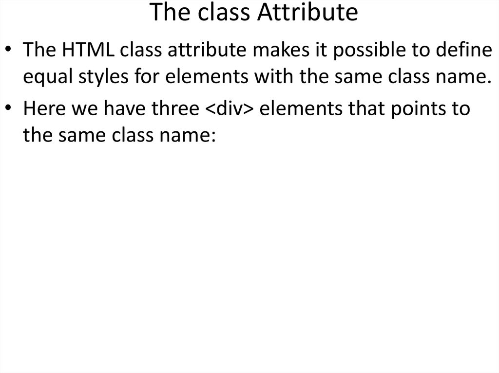 The class Attribute