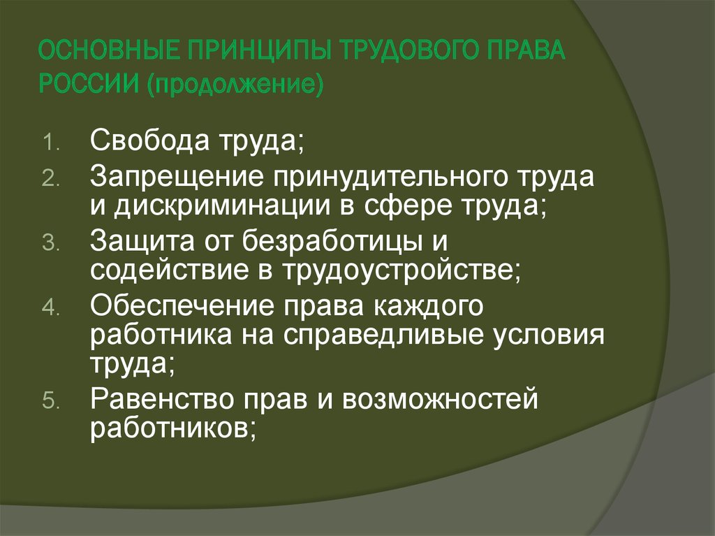 7 изучите принцип свободы труда представьте в виде схемы формы реализации свободы труда в россии