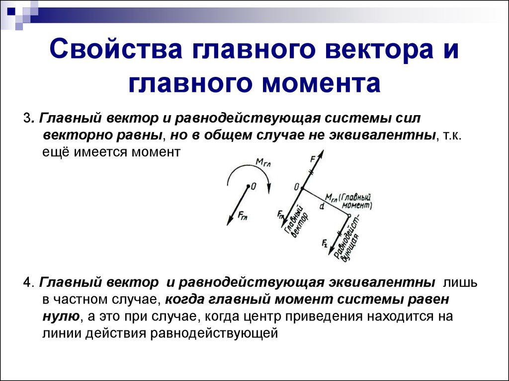 Главный момент. Главный вектор системы сил. Главный момент системы сил. Что такое главный вектор и главный момент плоской системы сил. Главный вектор и главный момент произвольной системы сил. Свойства главного вектора и главного момента плоской системы сил.