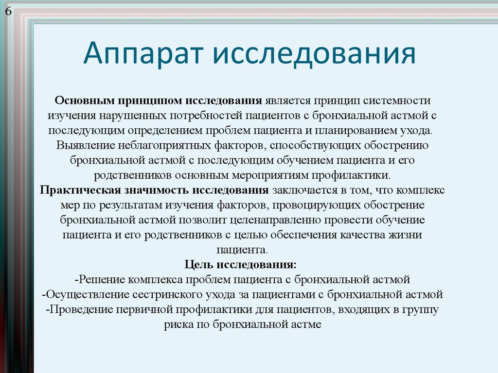 Сестринская карта стационарного больного бронхиальная астма