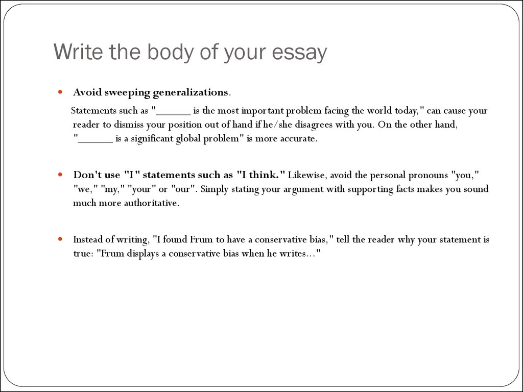 How to write an essay - online presentation