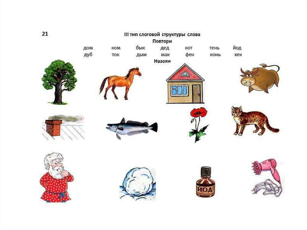 Слоговые схемы слов для дошкольников в картинках