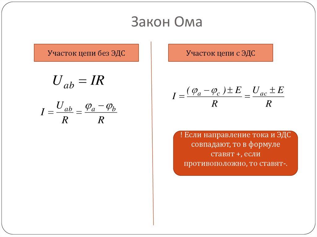 S источника формула. Формула Ома для участка цепи с ЭДС. Закон Ома для участка цепи формула. ЭДС участка цепи формула. Формулы закон Ома для участка цепи и сопротивление проводника.