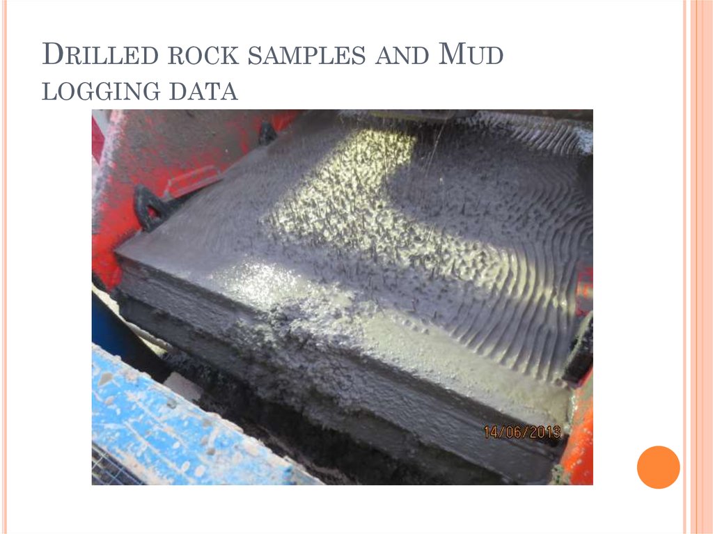 Drilled rock samples and Mud logging data
