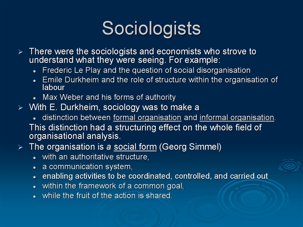 Sociologists