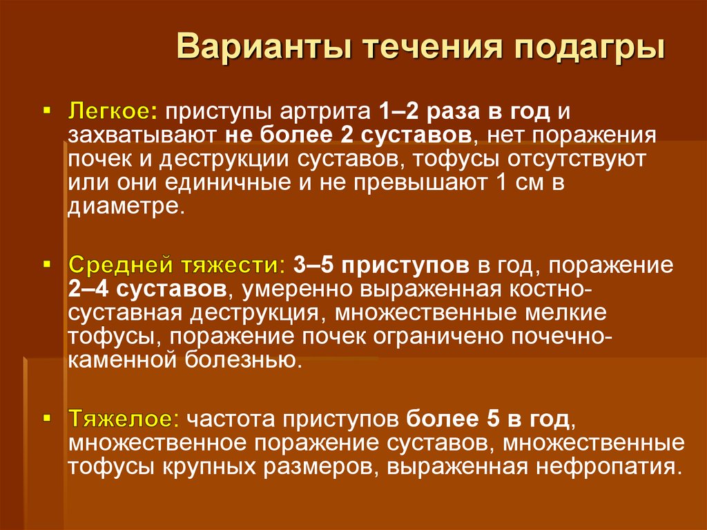 Снять боль при подагре в ноге период. Подагра снятие приступа. Варианты течения подагры. Подагра снятие острого приступа.