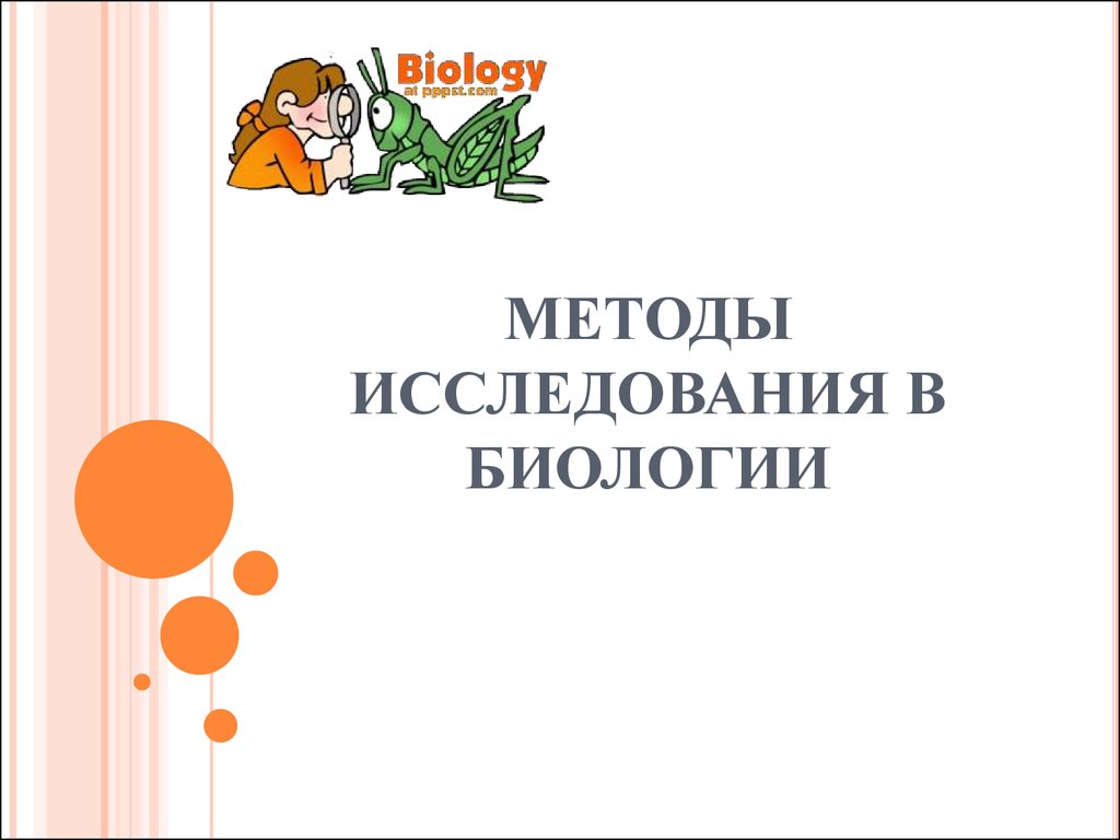 Методы исследования в биологии - презентация онлайн