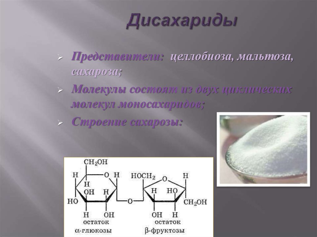 Презентация про дисахариды