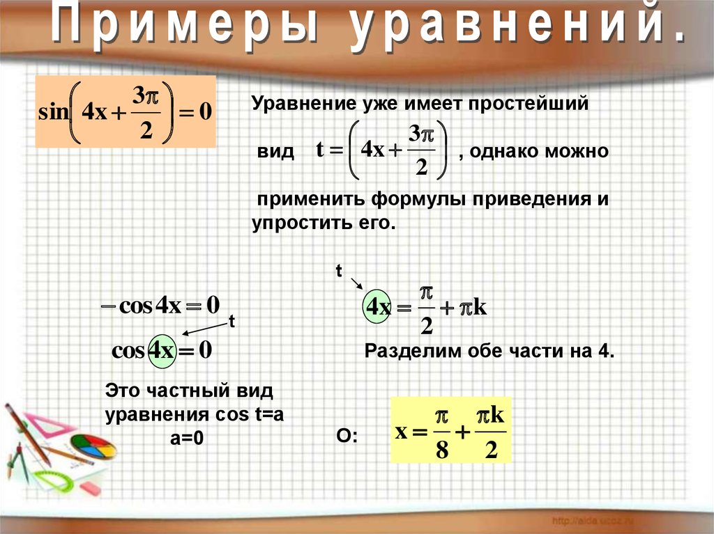 Простейшие тригонометрические уравнения презентация 10 класс. Формулы приведения тригонометрия решение уравнений. Решение тригонометрических уравнений формулы приведения. Уравнения с формулами приведения. Решение уравнений по формулам приведения.