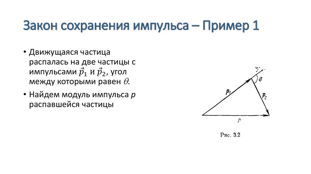 Закон сохранения импульса – Пример 1