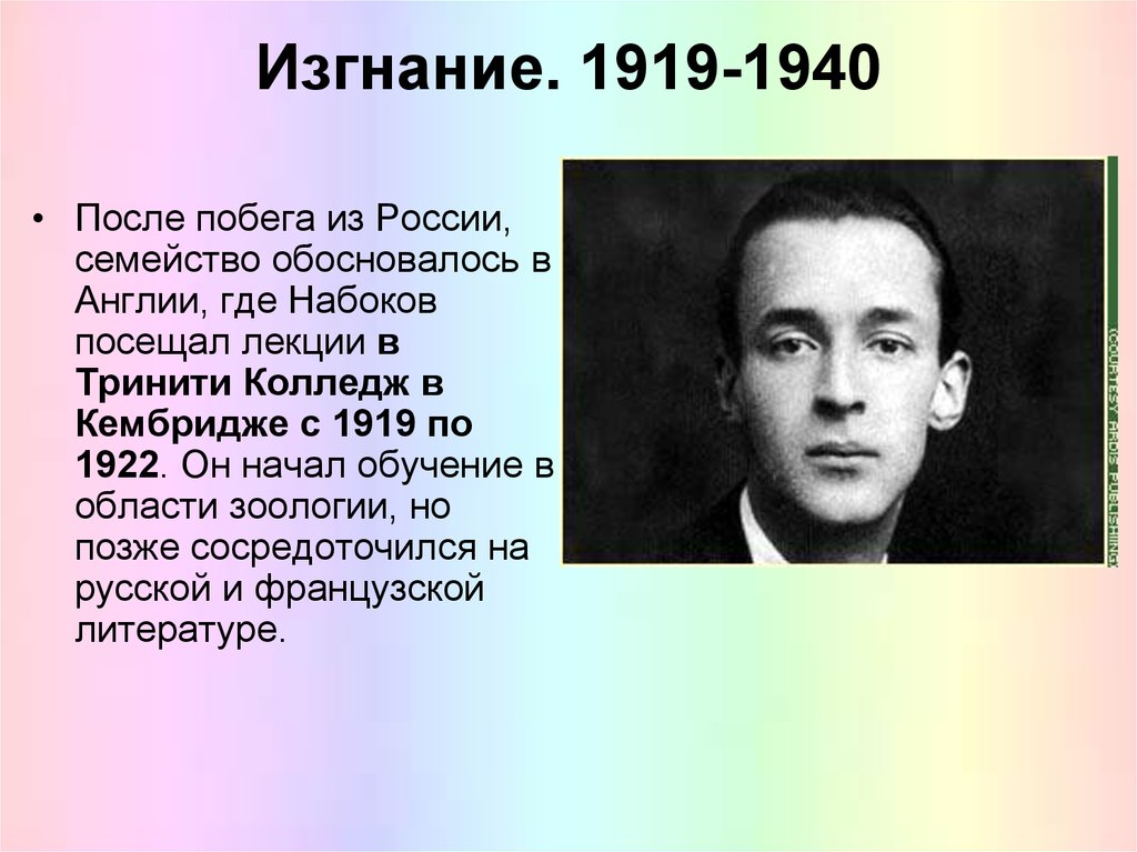 Набоков презентация к уроку литературы 11 класс