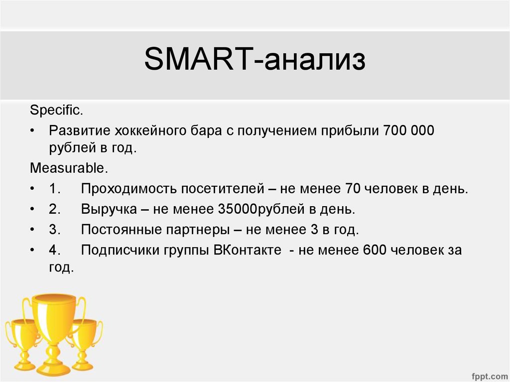 Смарт анализ цели проекта