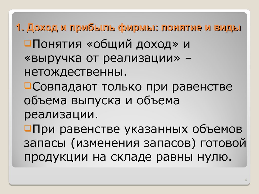 Презентация доходы и прибыль фирмы