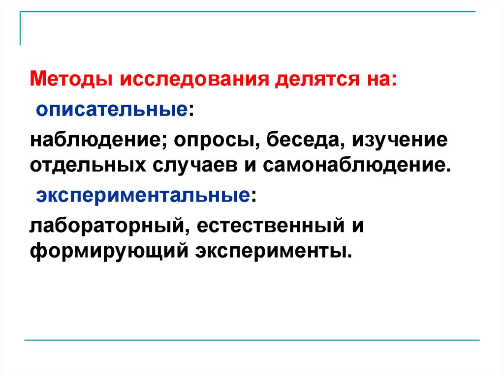 Описательный метод это. Методы исследования делятся на. Описательные методы исследования. Методы обследования делятся на. Типы исследований в психологии описательный.