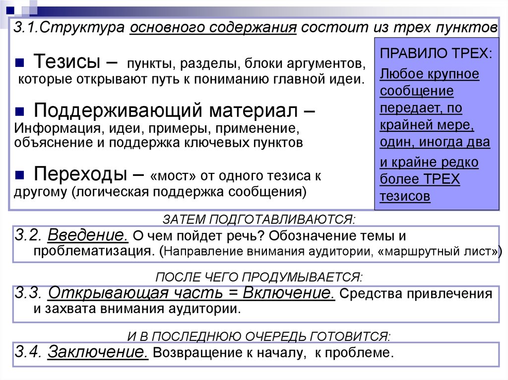 Состоит из трех пунктов. Содержание состоит из пунктов. Содержание состоит из. Из чего состоит содержание. Расписать тезисно пункт 3.1.