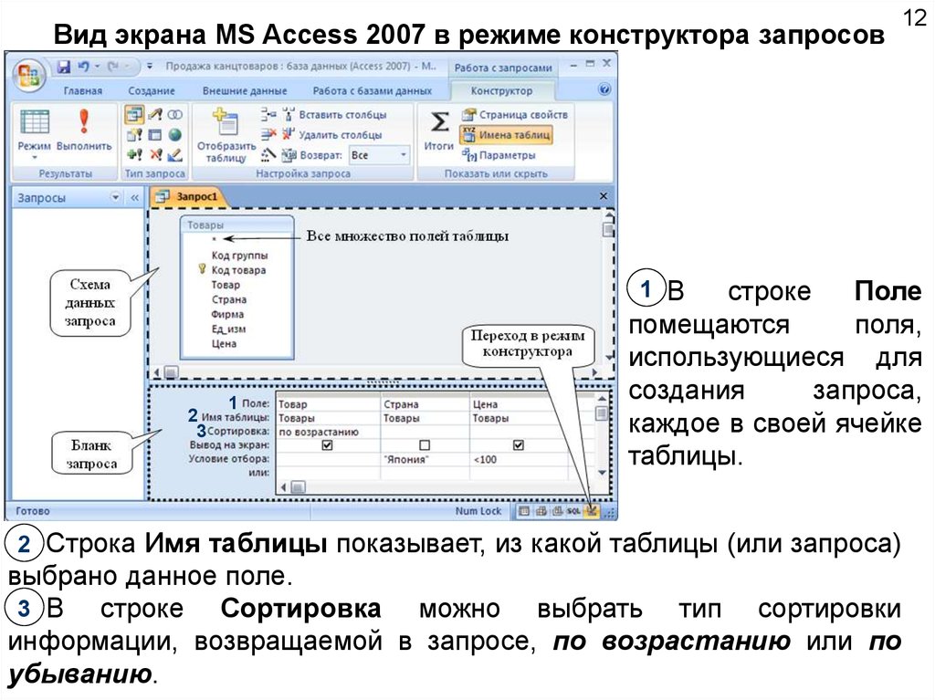 Результат запроса в строку. Вид запроса в режиме конструктор MS access. Access конструктор таблиц имя поля. Запрос в режиме конструктора в access. Access 2007 режим таблицы.
