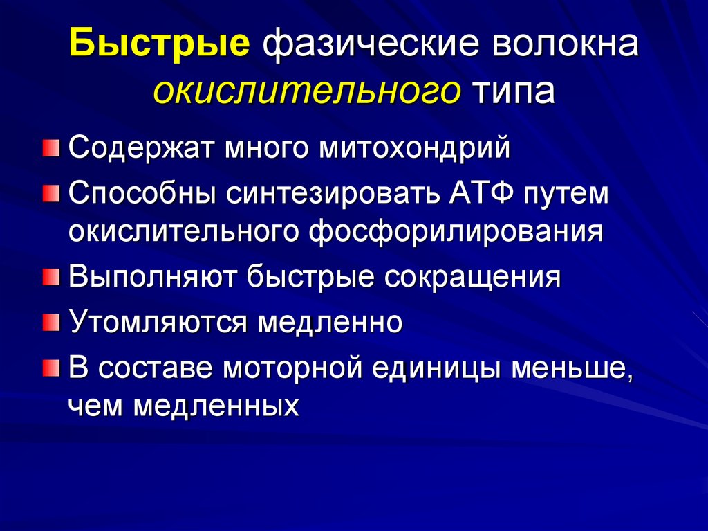 Способностью к быстрым сокращениям. Быстрые фазические волокна окислительного типа. Окислительный Тип мышечных волокон. Быстрые окислительные мышечные волокна. Быстрые мышечные волокна ( типа II Б).