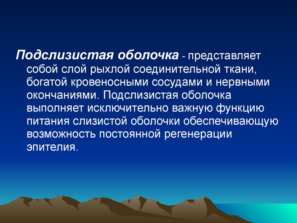 Подслизистая оболочка. Подслизистая оболочка распространенность, функции.