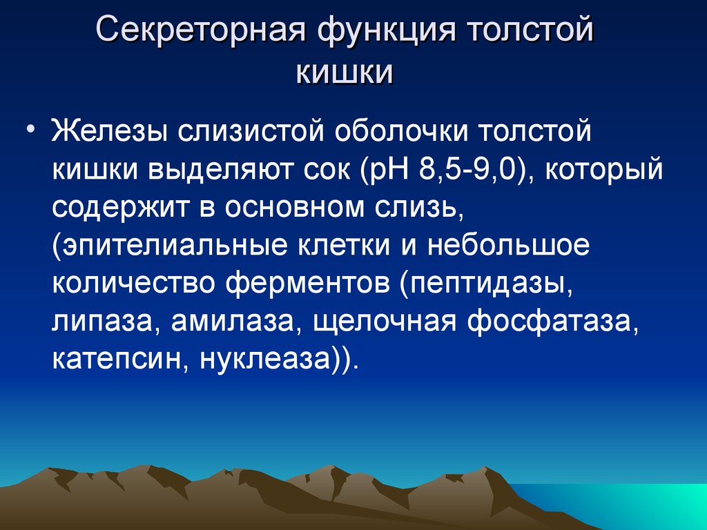 Функция толстого. Секреторная функция толстой кишки. Секреторная функция Толстого кишечника. Секреторная деятельность тонкой кишки. Нарушения секреторной функции толстой кишки,.