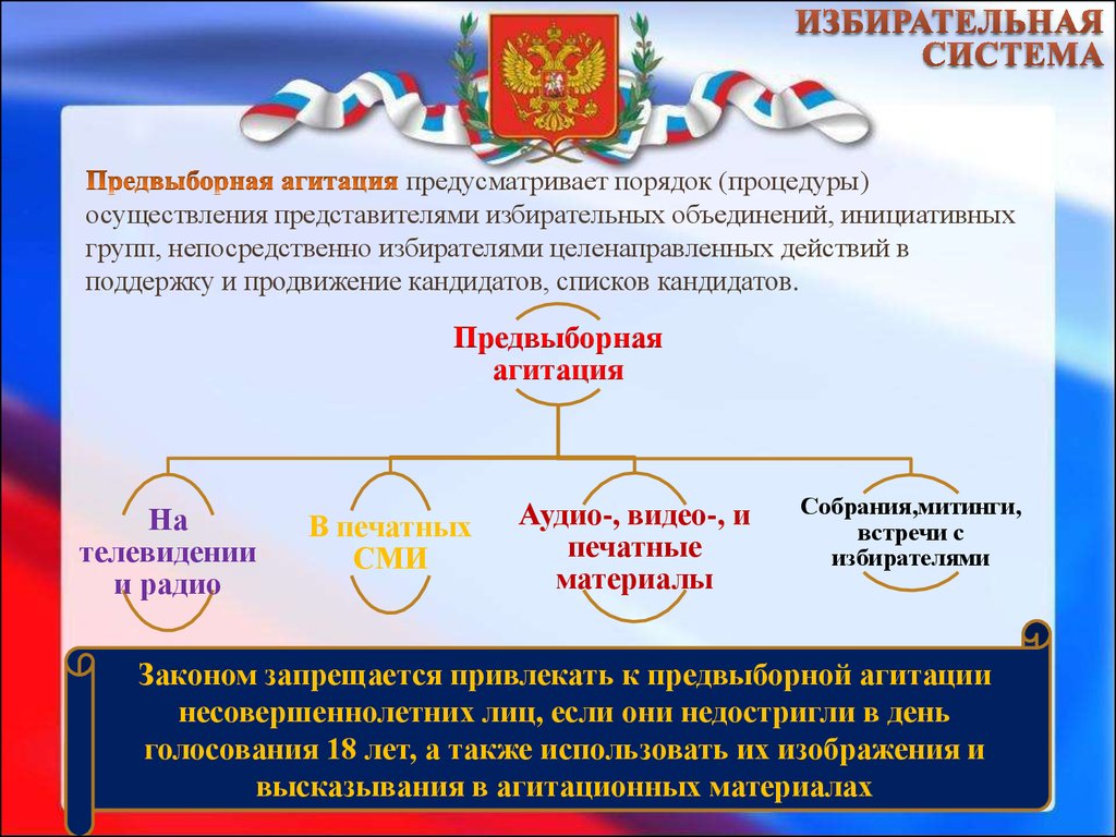 Избирательная система политической партии. Порядок проведения предвыборной агитации. Структура избирательной системы РФ. Предвыборная агитация презентация. Стадии предвыборной агитации.