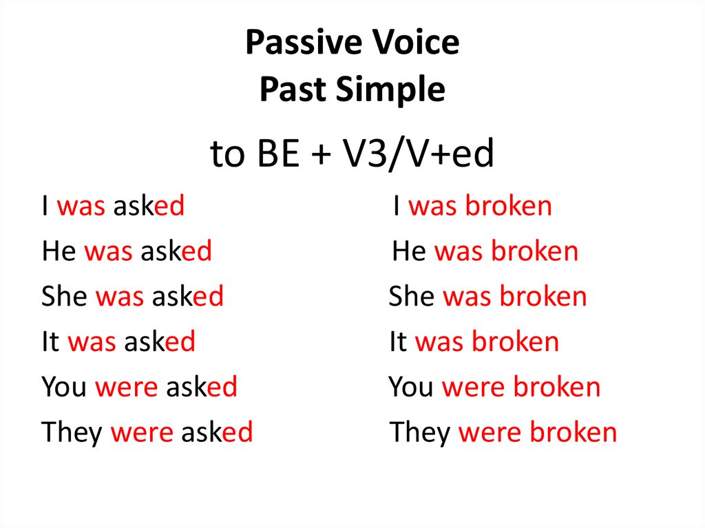 Passive Voice In Simple Past Tense Exercises