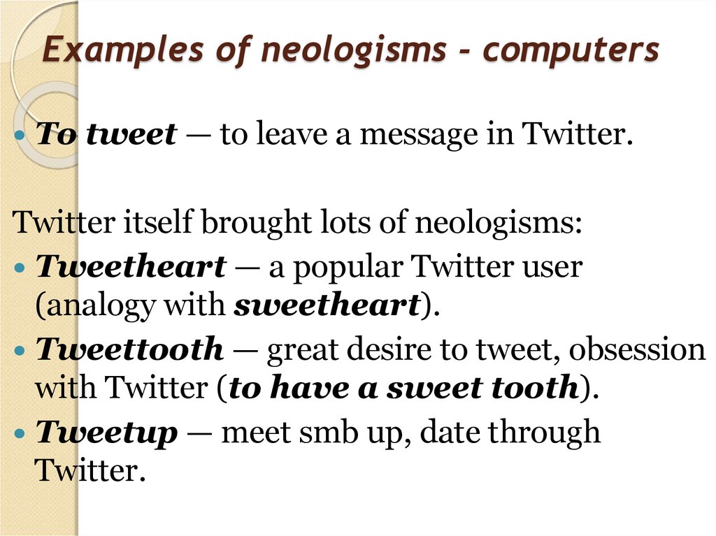 Examples of neologisms - computers