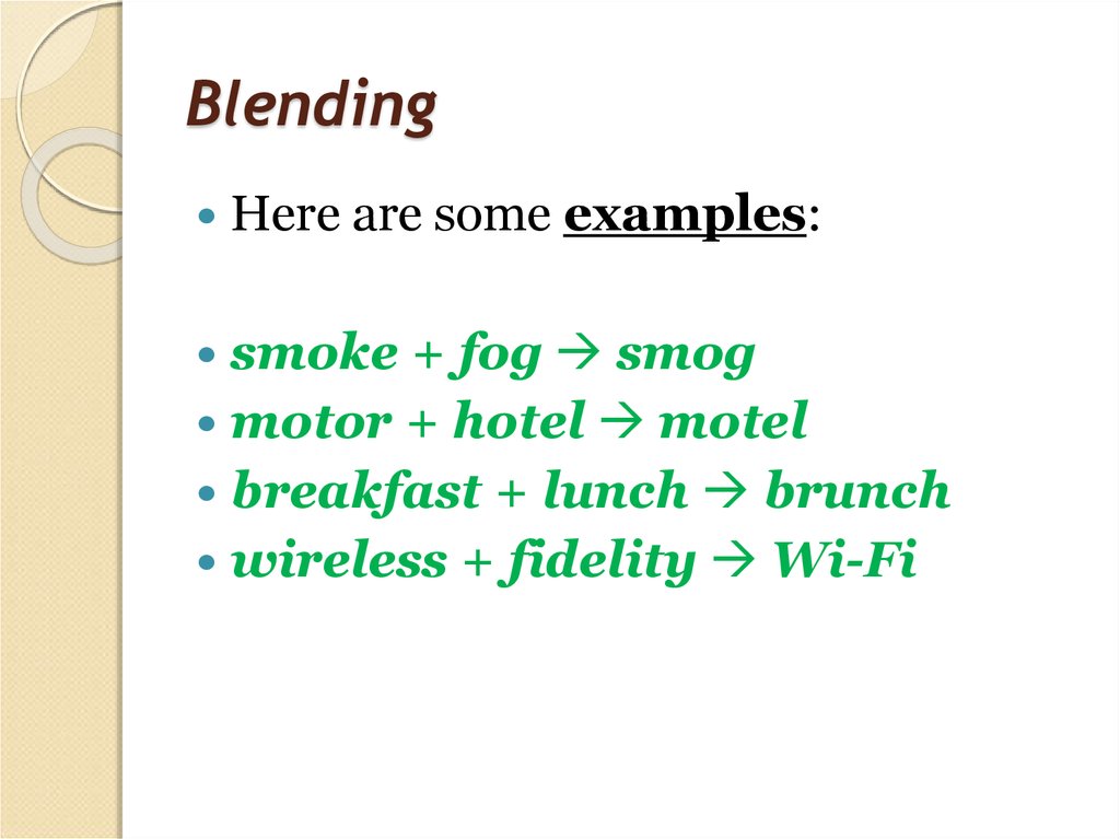 Blend example. Blends Lexicology. Blending примеры. Blending in Lexicology. Blending in English Lexicology.