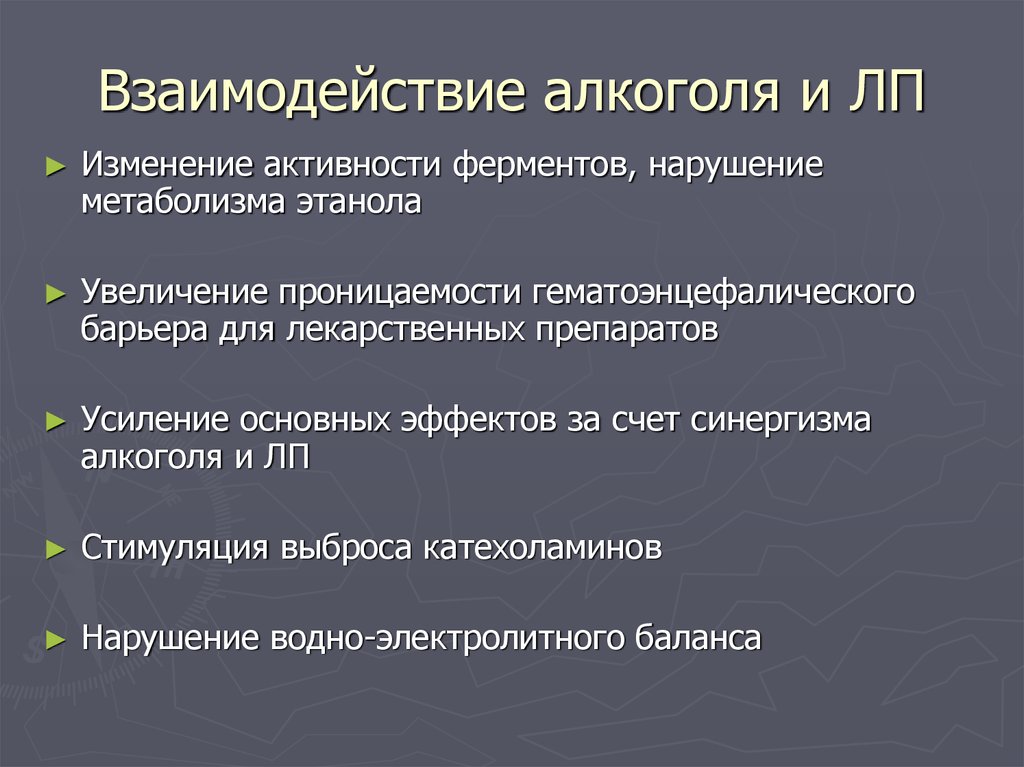 Взаимодействие лекарственных препаратов с пищей презентация