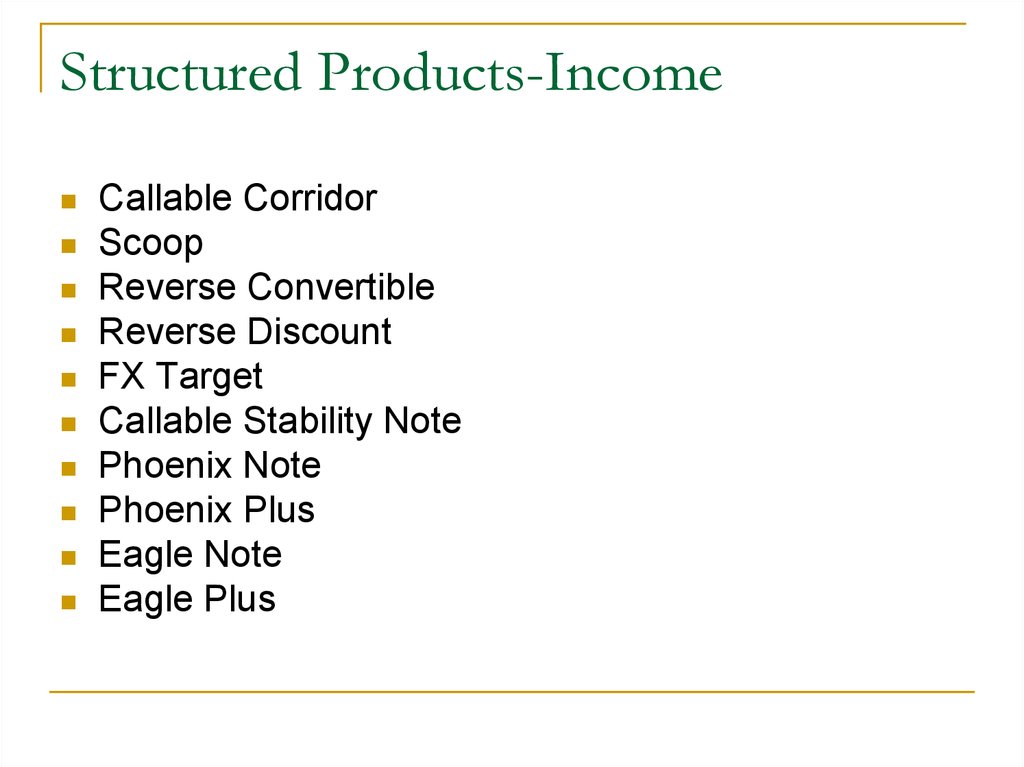 Structured Products Online Presentation - 