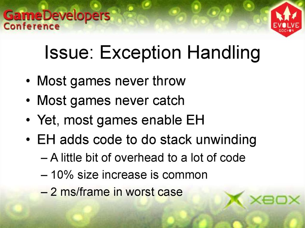 Issue: Exception Handling